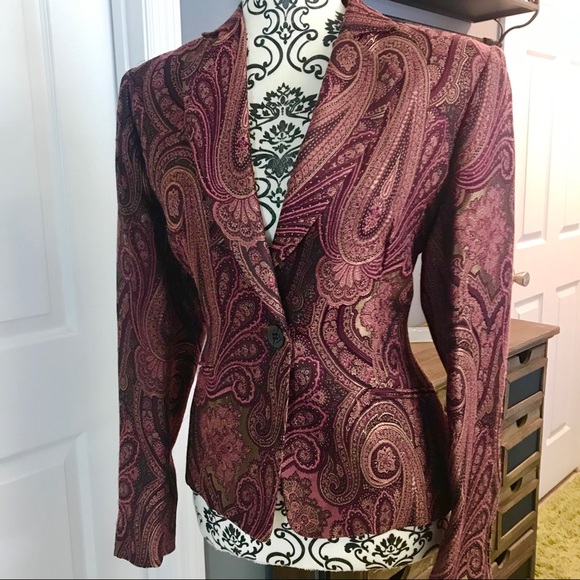 NICOLA Jackets & Blazers - Nicola made in Italy brocade paisley blazer